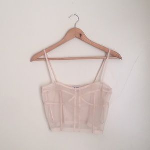 Zara TRF Mesh Crop Top